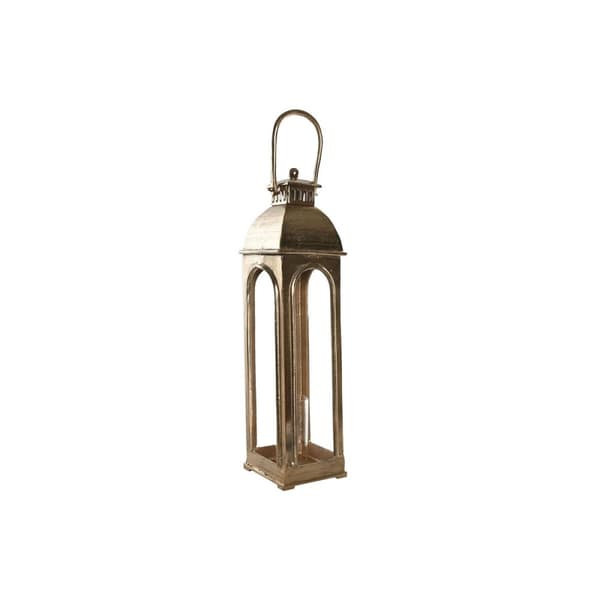 Lykta Home ESPRIT Gyllene Aluminium Glas Vintage 17 x 17 x 78 cm