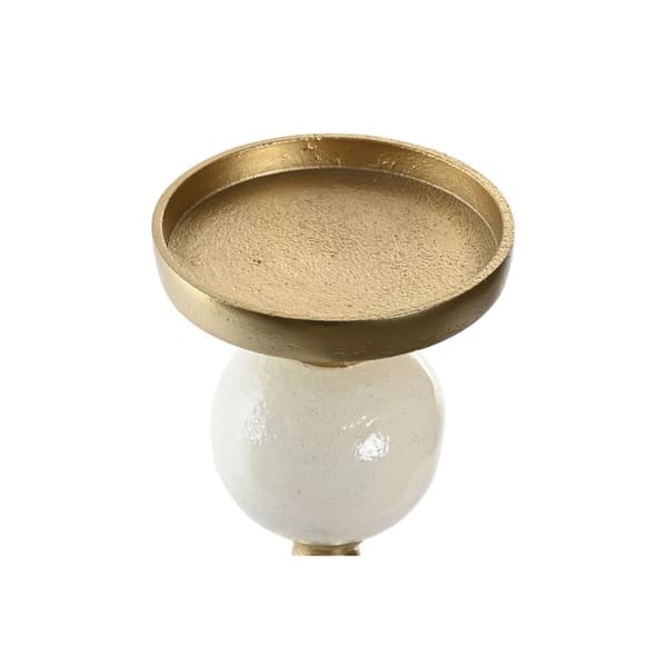 Kandelaber Home ESPRIT Vit Gyllene Aluminium Modern 15 x 15 x 43.5 cm