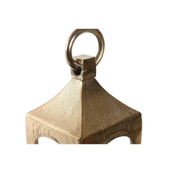 Laantarn Home ESPRIT Gylden Aluminium Krystal Araber 14 x 14 x 65 cm