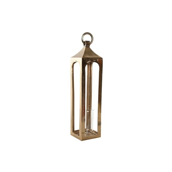 Laantarn Home ESPRIT Gylden Aluminium Krystal Araber 14 x 14 x 65 cm