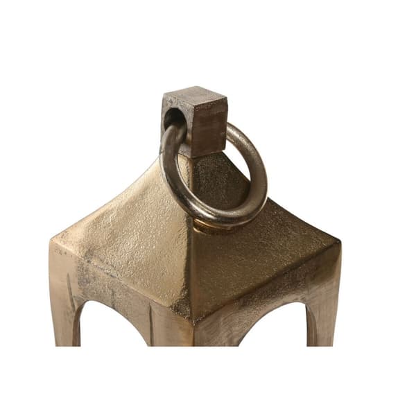 Laantarn Home ESPRIT Gylden Aluminium Krystal Araber 15 x 15 x 52 cm
