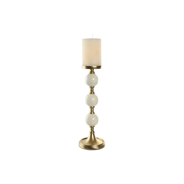 Kandelaber Home ESPRIT Hvid Gylden Aluminium Moderne 15 x 15 x 43.5 cm