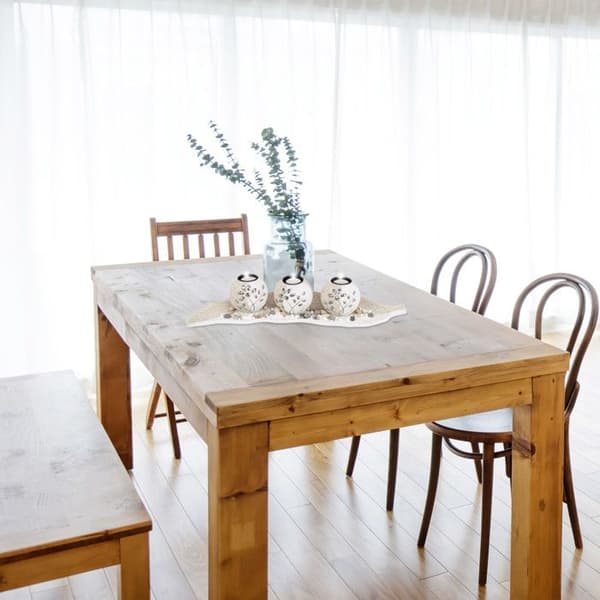 Relaxdays Set med 3 fotogenljus, Bordsdekoration, Träblad, Dekorativa stenar ljusstakar, beige-vit