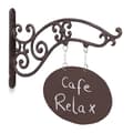 Miniatyrbild 1 av 4: Skylt - Relaxdays - Antikdesign - Gjuten järn - Bar - Ingång - Brun färg