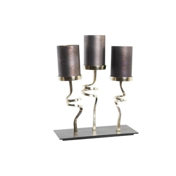 ljushållare i aluminiumglas (37 x 16 x 47 cm)
