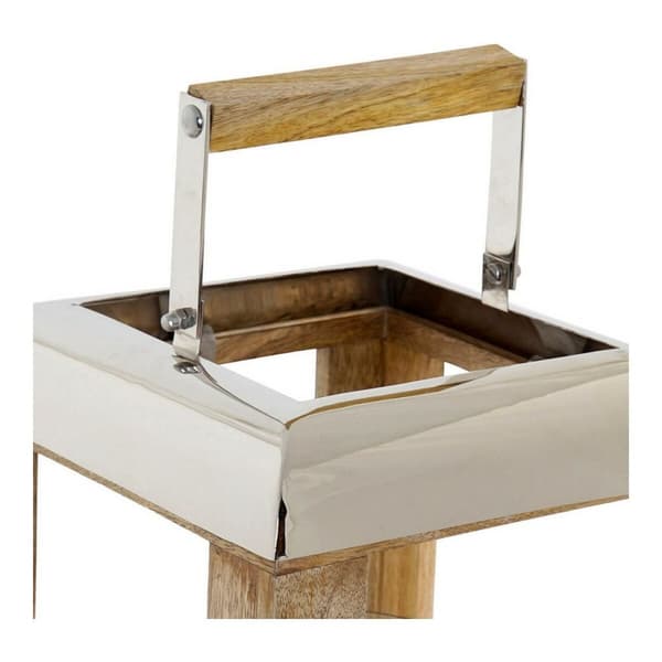 Lykta DKD Home Decor Glas Metall Silver (23 x 23 x 36 cm)