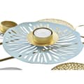 Miniatyrbild 2 av 3: Kandelaber DKD Home Decor Speglar Gyllene Metall Mint Waterlily (54 x 33 x 8 cm)