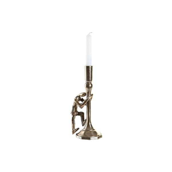 Kandelaber DKD Home Decor 12 x 10 x 27 cm Champagne Svart Aluminium Modern (2 antal)