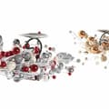 Miniatyrbild 2 av 3: Kandelaber DKD Home Decor Pärlor Silvrig Gyllene Metall PVC (70 x 10 x 20 cm) (2 antal)