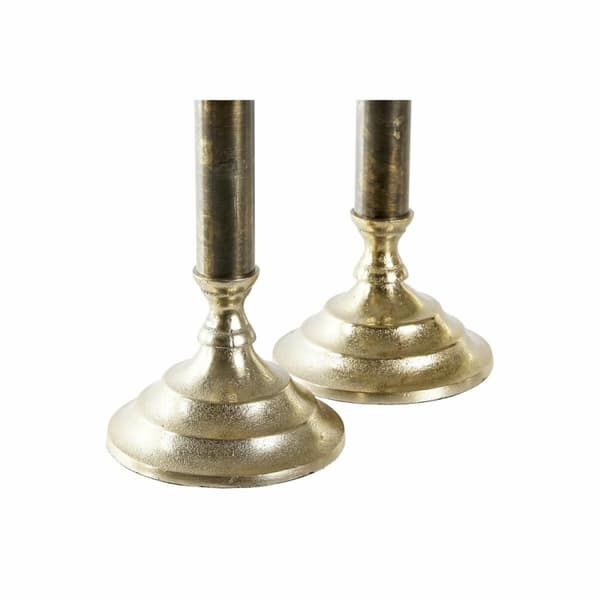 Kandelaber DKD Home Decor Aluminium 10 x 10 x 31,5 cm Modern (2 antal)