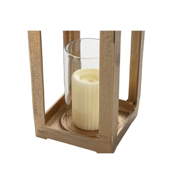 Lykta Home ESPRIT Gyllene Aluminium Glas Modern 15 x 15 x 59 cm