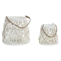 Miniatyrbilde 1 av 3: Lysholder Home ESPRIT Hvit Tre Krystall 35 x 35 x 32 cm (2 enheter)