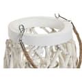 Miniatyrbillede 2 af 3: Lyseholder Home ESPRIT Hvid Træ Krystal 35 x 35 x 32 cm (2 enheder)