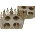 Miniatyrbillede 3 af 3: Lyseholder DKD Home Decor Gylden Natur Metal 16,5 x 16,5 x 8,5 cm (2 enheder)