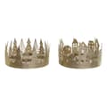 Miniatyrbillede 1 af 3: Lyseholder DKD Home Decor Gylden Natur Metal 16,5 x 16,5 x 8,5 cm (2 enheder)