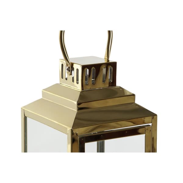 Lysholder DKD Home Decor Gyllen Sølv Aluminium Krystall 14 x 14 x 35 cm (2 enheter)
