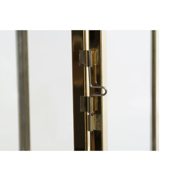 Ljusstakar DKD Home Decor Gyllene Silvrig Aluminium Glas 14 x 14 x 35 cm (2 antal)