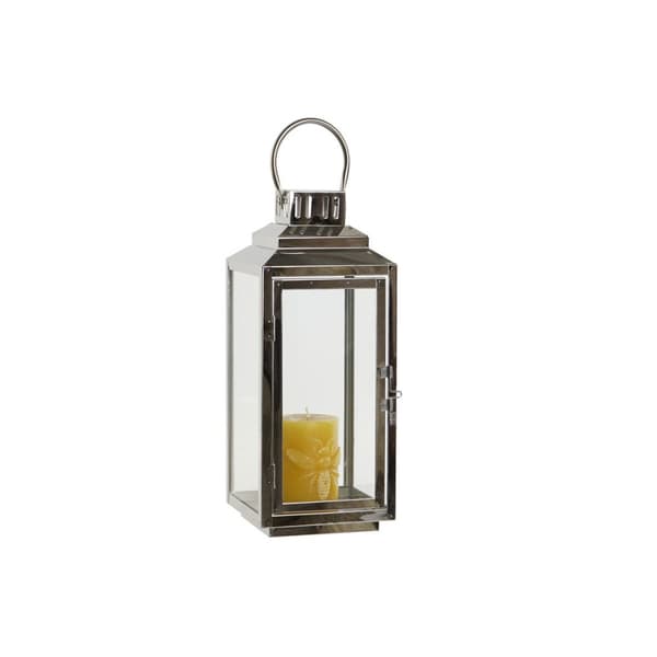 Kynttilänjalka DKD Home Decor Kullattu Hopeinen Alumiini Kristalli 14 x 14 x 35 cm (2 osaa)