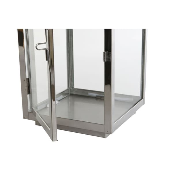 Kynttilänjalka DKD Home Decor Kullattu Hopeinen Alumiini Kristalli 14 x 14 x 35 cm (2 osaa)