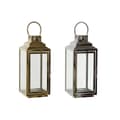 Miniatyrbillede 1 af 5: Lyseholder DKD Home Decor Gylden Sølvfarvet Aluminium Krystal 14 x 14 x 35 cm (2 enheder)