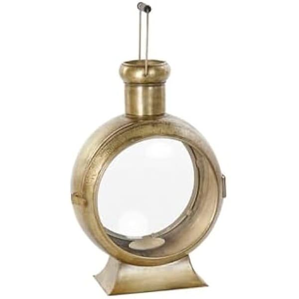 Golvlampa - DKD HEMINNREDNING - Metallglas - Guld - 52x31x31 cm - Modern design