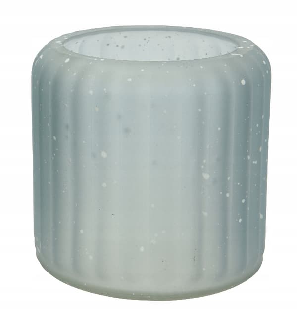 Dekorativ ljusstake i glas med prickar 7,5 x 8 cm 1 st.