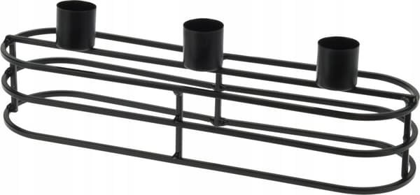 Ljusstake svart metall dekorativ 29 cm