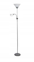 Miniatyrbillede 1 af 4: Grå gulvlampe LED stående Cleo E14+E27