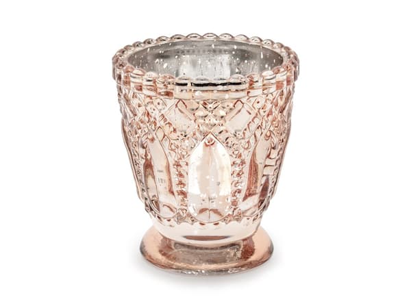 Ljusstake, roséguld, 8 cm (1 förpackning / 4 st.)