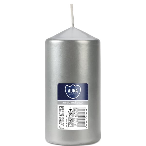 LJUSCYLINDER 60/120 SILVER METALLIC