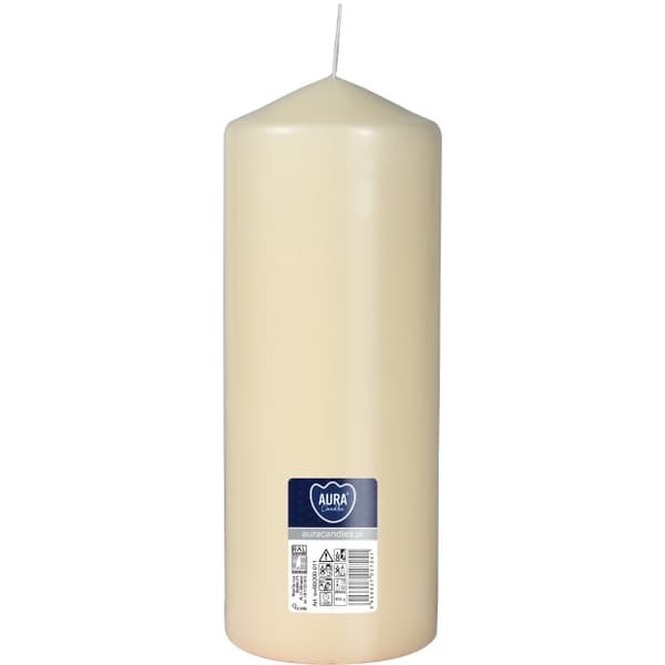 Ecru Cylinderlys 80x200mm - Elegance og varme i dit interiør