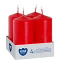 Miniatyrbillede 1 af 5: Votivlys BISPOL 40/80 rød cylinder ~9t 4 stk.