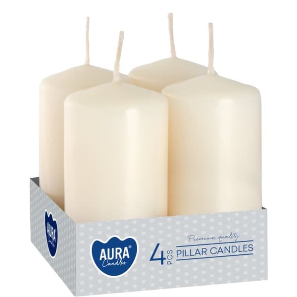 Votivljus BISPOL 40/80 ecru cylinder ~9h 4 st