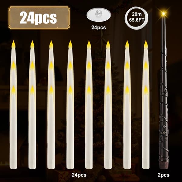 LED Flytande Ljus, Paket med Magisk Stavkontroll,Set om 24