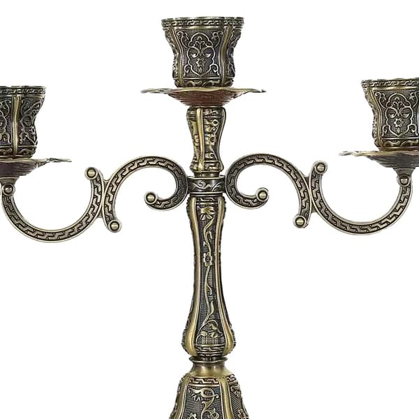Kandelaber, Metalmateriale, Indviklet Belægning,C, 26x12.5x13cm
