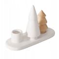 Miniatyrbild 1 av 3: Bougeoir - kandelaberg Home styling-kollektion Bougeoir enkel NEVIA, julgranar i sten och porslin