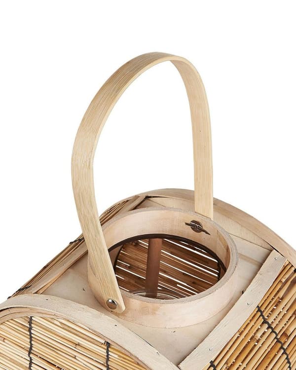 BISTAL Lanterne Træ 30 cm Naturlig Lumarko!