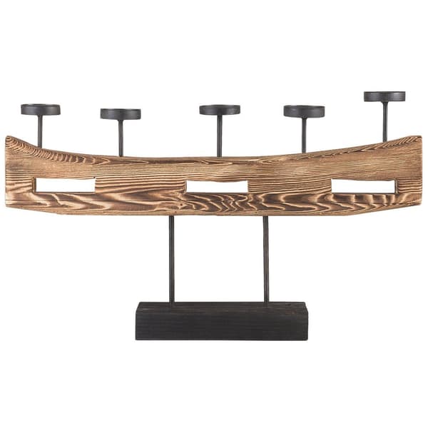 Ljusstake GUATEMALA Trä 36 cm Brun Lumarko!