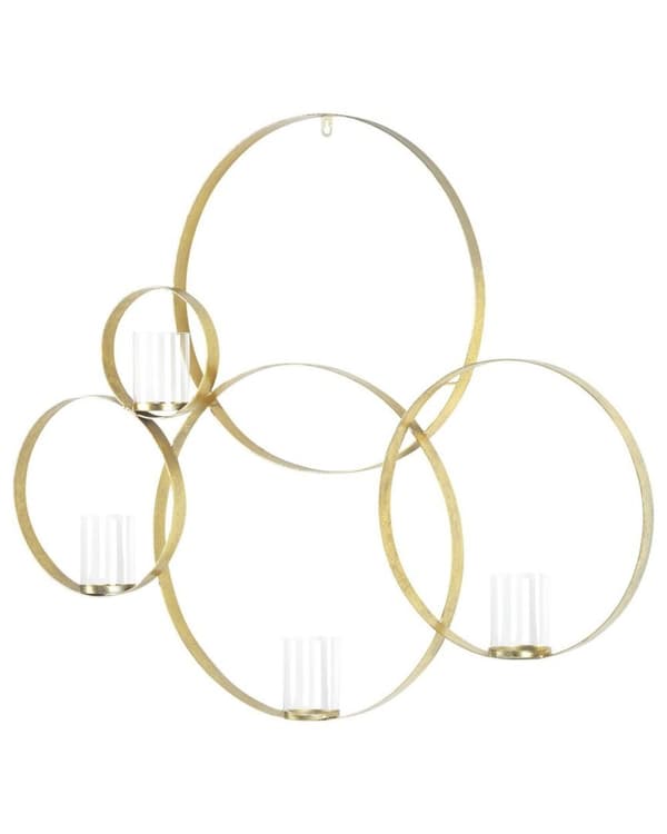 Metal væglysestage 80 cm guld BURU Lumarko!