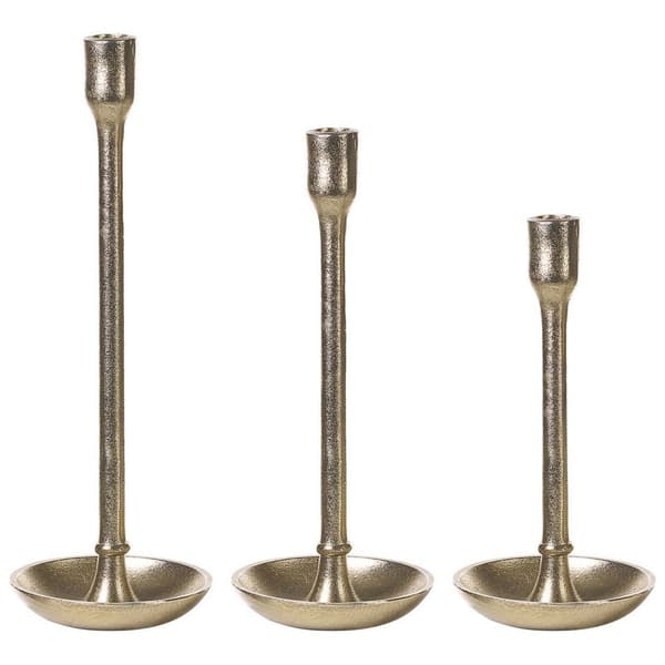 Set med 3 ljusstakar guld LIWUNG Lumarko!