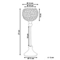 Miniatyrbild 6 av 6: Ljusstake ESTERNAY Metall 27 cm Silver Lumarko!