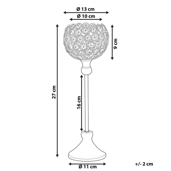 Ljusstake ESTERNAY Metall 27 cm Silver Lumarko!