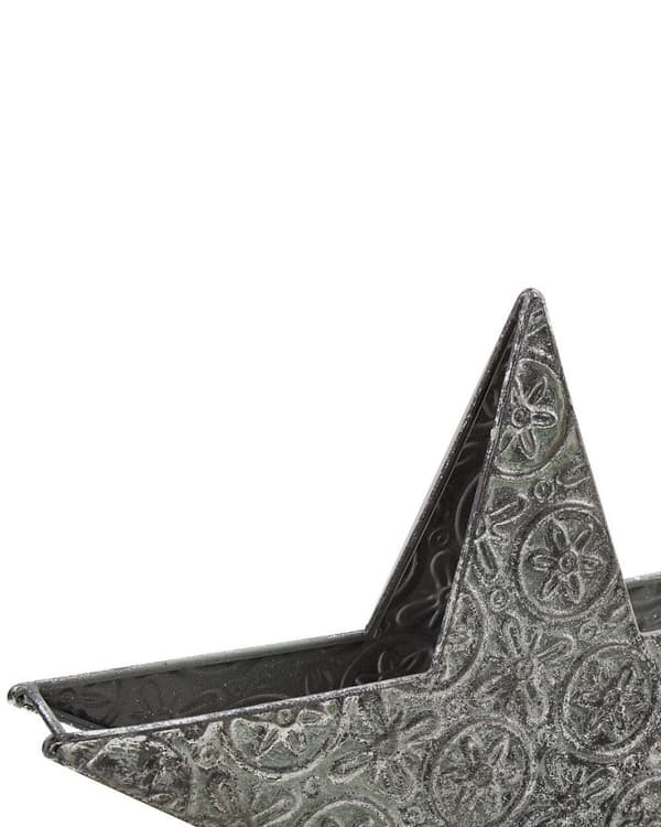 Set med 2 TORNIO ljusstakar Metall 30/26 cm Silver Lumarko!