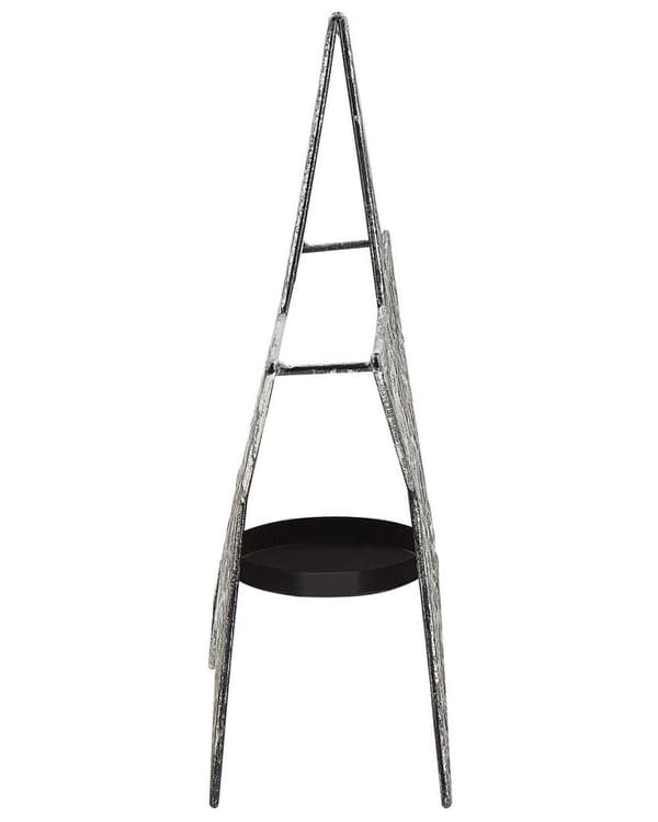 Set med 2 TORNIO ljusstakar Metall 30/26 cm Silver Lumarko!