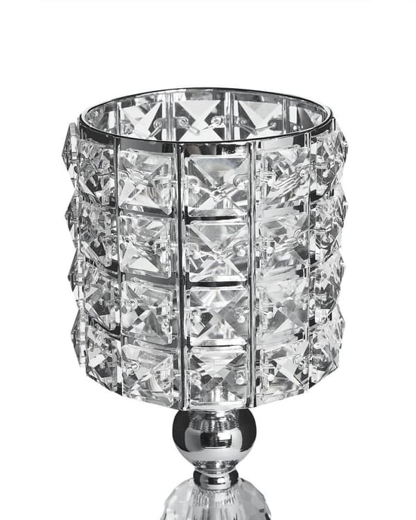 Ljusstake AVORD Glas 33 cm Silver Lumarko!