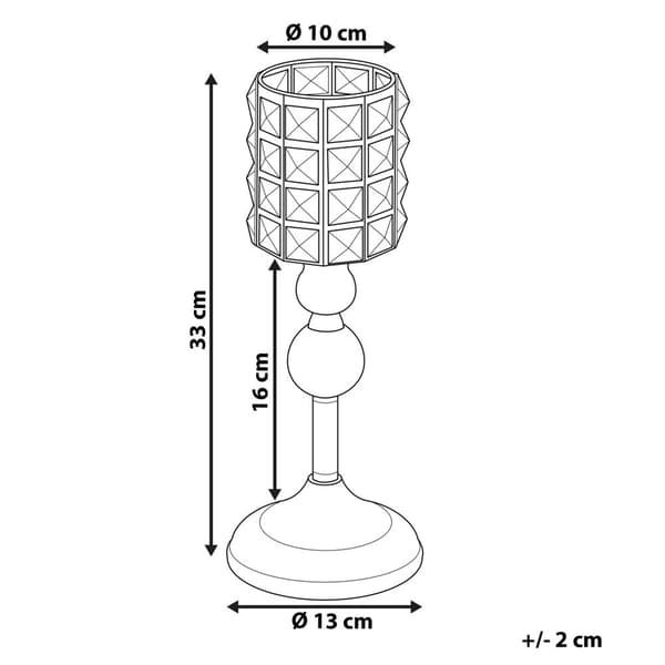 Ljusstake AVORD Glas 33 cm Silver Lumarko!