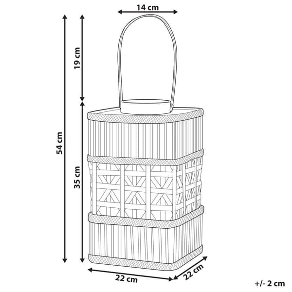 LUMBIS Lantern Wood 54 cm Naturlig Lumarko!