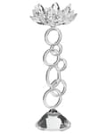 Miniatyrbild 4 av 7: Ljusstake OVIEDO Glas 27 cm Silver Lumarko!