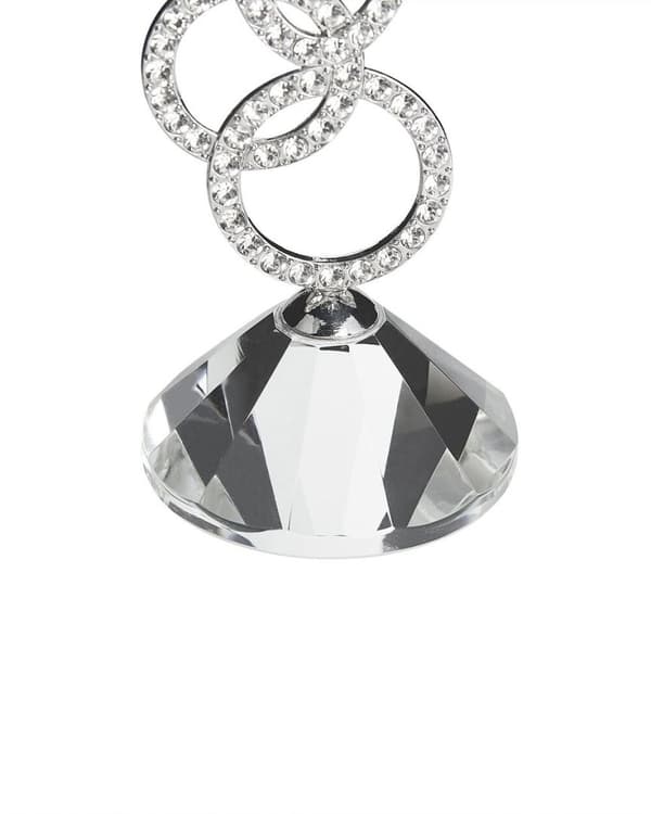 Ljusstake OVIEDO Glas 27 cm Silver Lumarko!