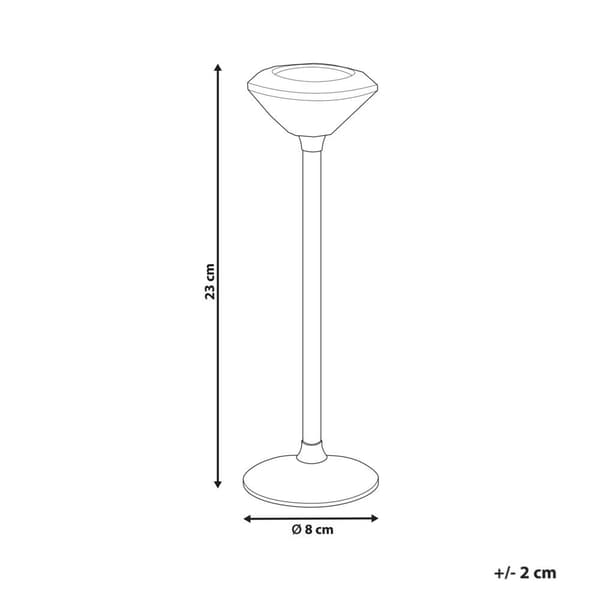 KOFI Lysestage Glas 23 cm Sølv Lumarko!